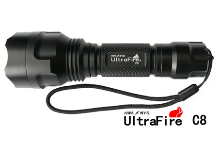 Kit-Ultrafire C8 Q5 5 Mode Cree Led Flashlight with 1300 Lumen